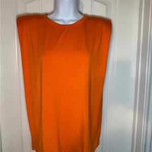 Gianni Bini Bold Orange Sleeveless Top